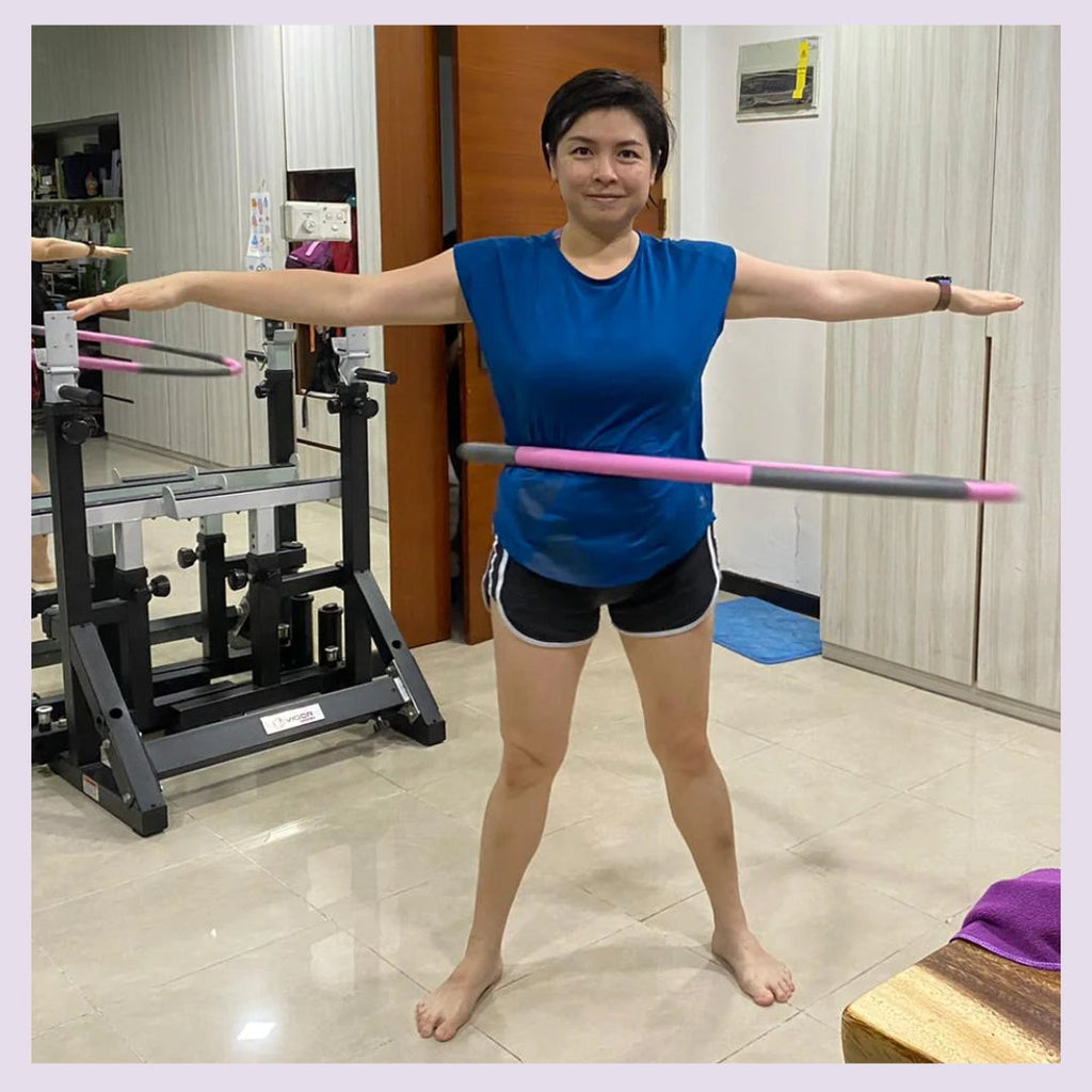 Home Workout with Weighted Hoop