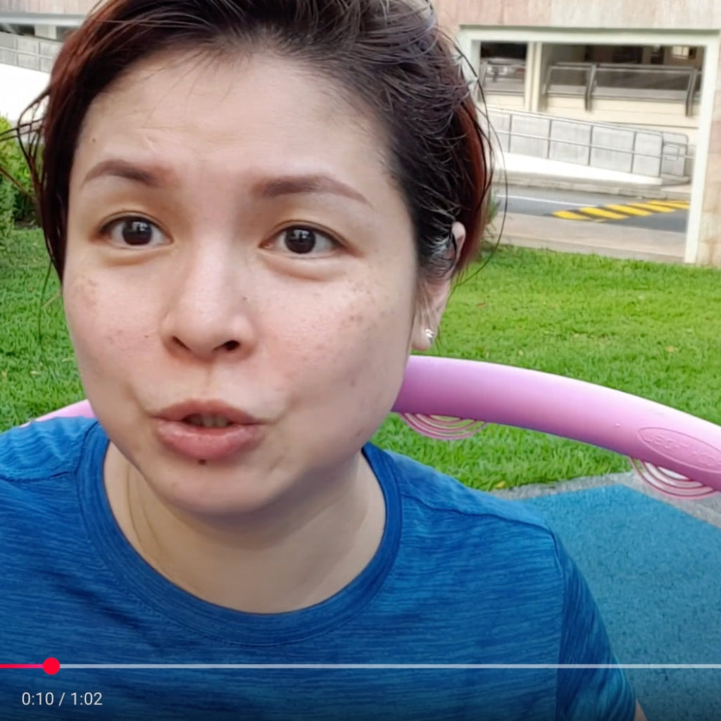 Hula hooping after morning run